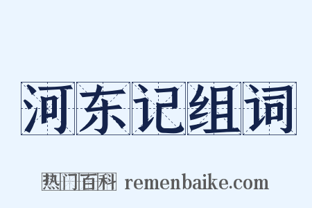 河东记组词是什么意思的图片
